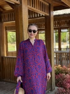 Sueno viskon Kemerli gömlek elbise