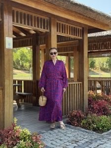 Sueno viskon Kemerli gömlek elbise