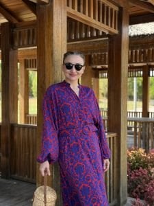 Sueno viskon Kemerli gömlek elbise