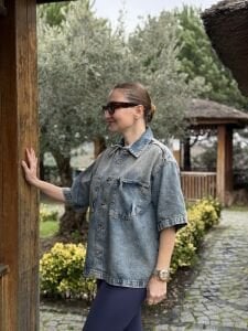 Orjinal vintage kot gömlek