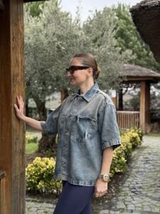 Orjinal vintage kot gömlek