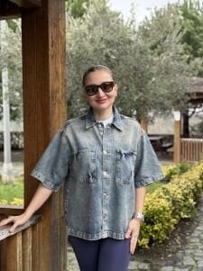 Orjinal vintage kot gömlek