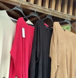 Fuşya triko fitilli takım