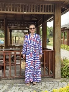 Morcivert  Sely çiçek katleya elbise