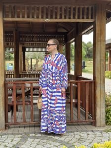 Morcivert  Sely çiçek katleya elbise