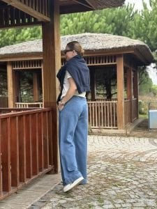 Orjinal COS beli lastikli kot pantolon