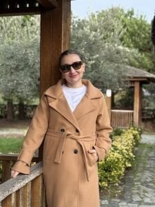 Astarlı Kuşaklı Kaşe Kaban Camel