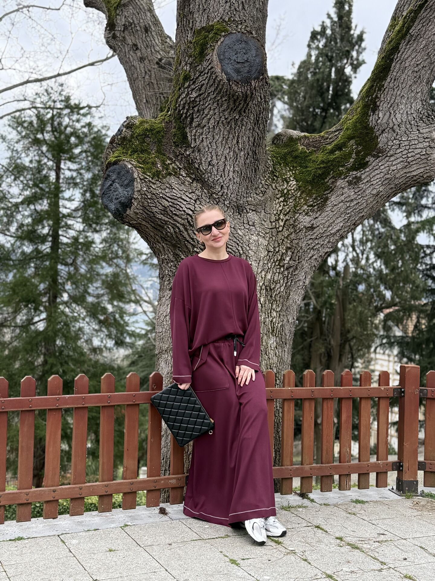 Flamenko ipek oysho etek Takım bordo