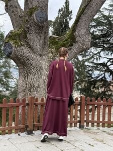 Flamenko ipek oysho etek Takım bordo