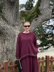 Flamenko ipek oysho etek Takım bordo