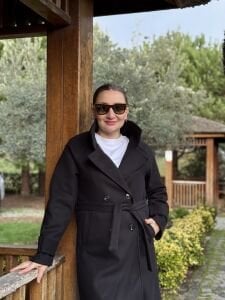 Astarlı Kuşaklı Kaşe Kaban Siyah