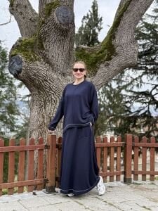 Flamenko ipek oysho etek Takım Lacivert