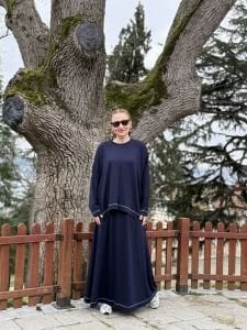 Flamenko ipek oysho etek Takım Lacivert