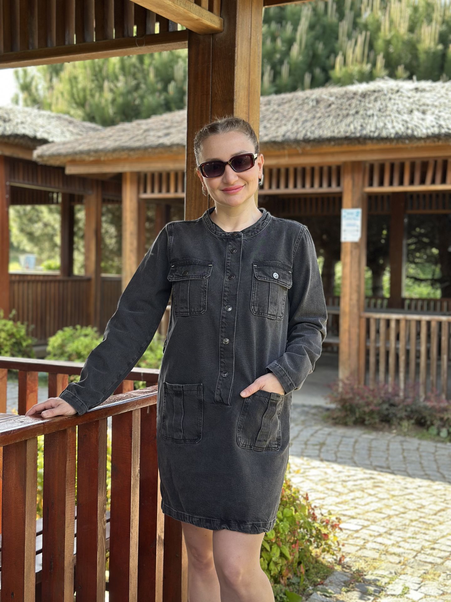 Orjinal marka River kot elbise antrasit