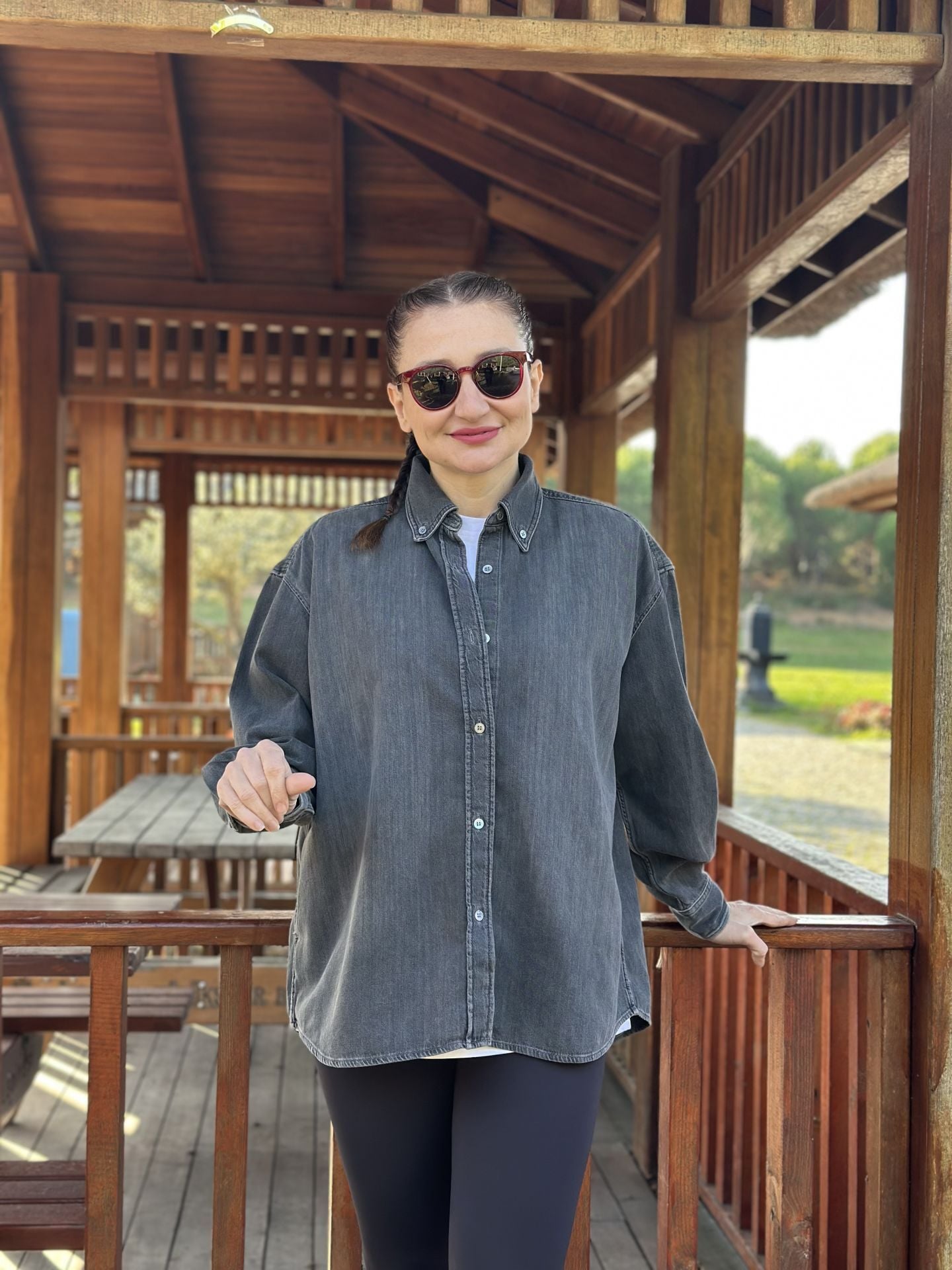 UNİSEX Orjinal Arket kot gömlek GRİ