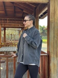 UNİSEX Orjinal Arket kot gömlek GRİ