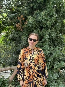 Belmondo viskon leopar katleya elbise