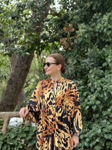 Belmondo viskon leopar katleya elbise