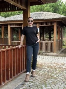 Leg Antrasit orjinal Mng kot pantolon