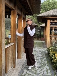 Yelek içi polar Seli Takım Kahve