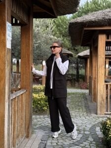 Yelek içi polar Seli Takım Siyah