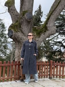 A.akay Tasarım Kupra Trençkot Antrasit