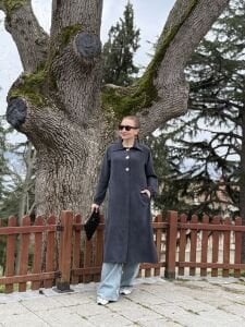 A.akay Tasarım Kupra Trençkot Antrasit