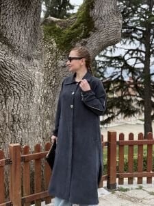 A.akay Tasarım Kupra Trençkot Antrasit