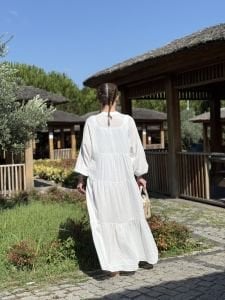 Beyaz Müslin elbise