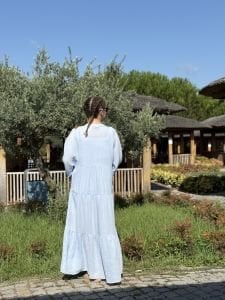 Bebe mavi Müslin elbise