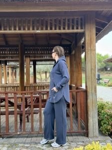 2263 Oysho takım fermuarlı Antrasit