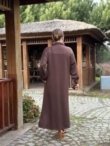 Kahve kemerli ceylo elbise