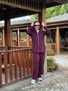 2263 Oysho takım fermuarlı Mürdüm