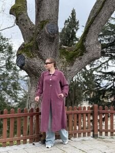 A.akay Tasarım Kupra Trençkot Mürdüm