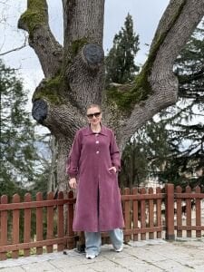 A.akay Tasarım Kupra Trençkot Mürdüm