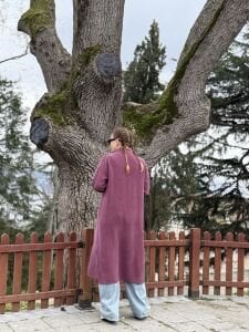 A.akay Tasarım Kupra Trençkot Mürdüm