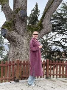 A.akay Tasarım Kupra Trençkot Mürdüm