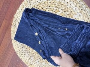 A.Akay paça detaylı pantolon indigo