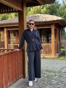 Kemerli Oysho Takım Antrasit