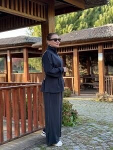 Kemerli Oysho Takım Antrasit