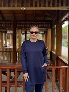 2258 Çift cepli Oysho takım Lacivert