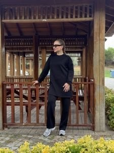 2258 Çift cepli Oysho takım Siyah