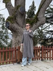 A.akay Tasarım Kupra Trençkot Gri