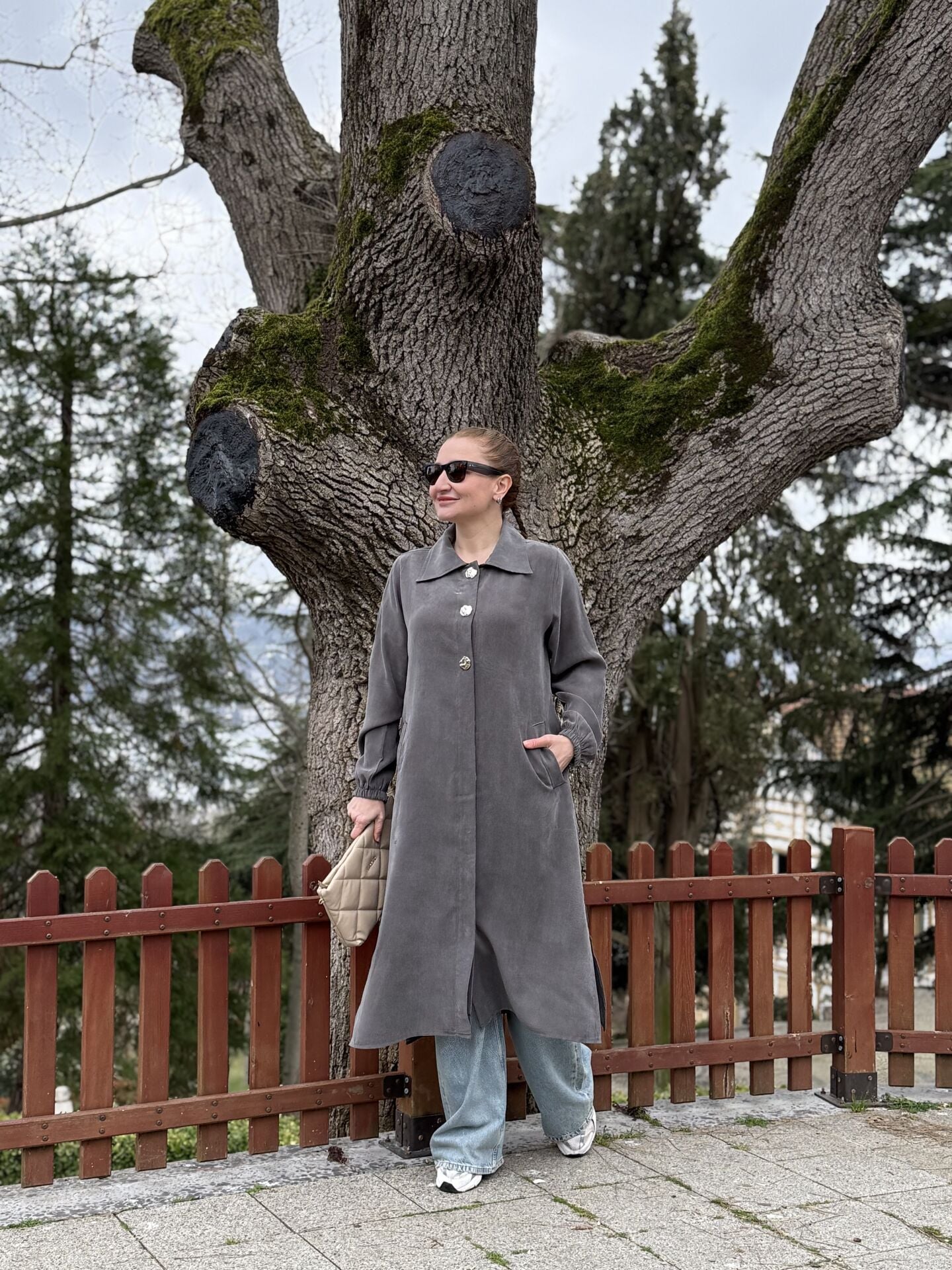 A.akay Tasarım Kupra Trençkot Gri