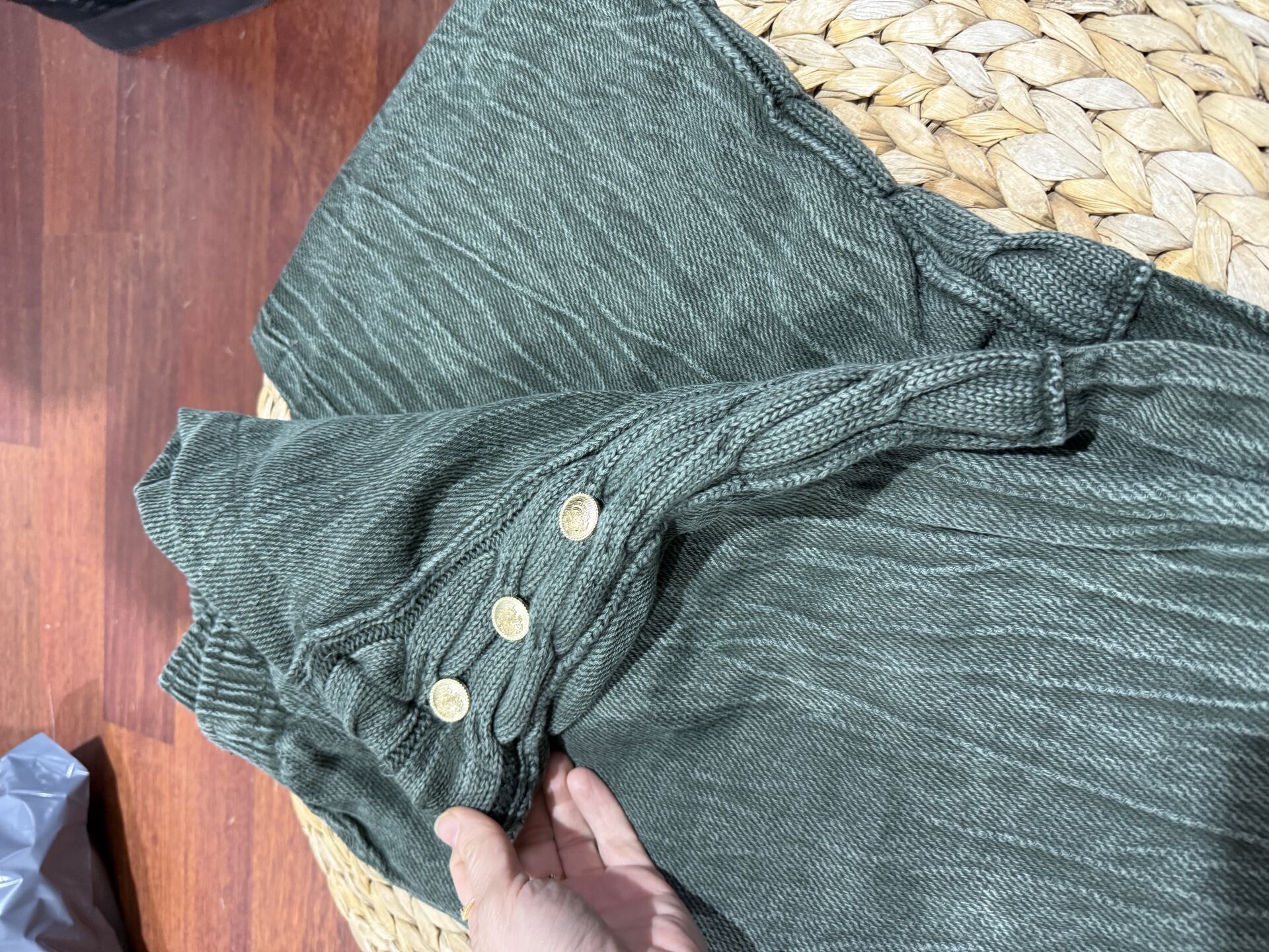 A.Akay paça detaylı pantolon haki