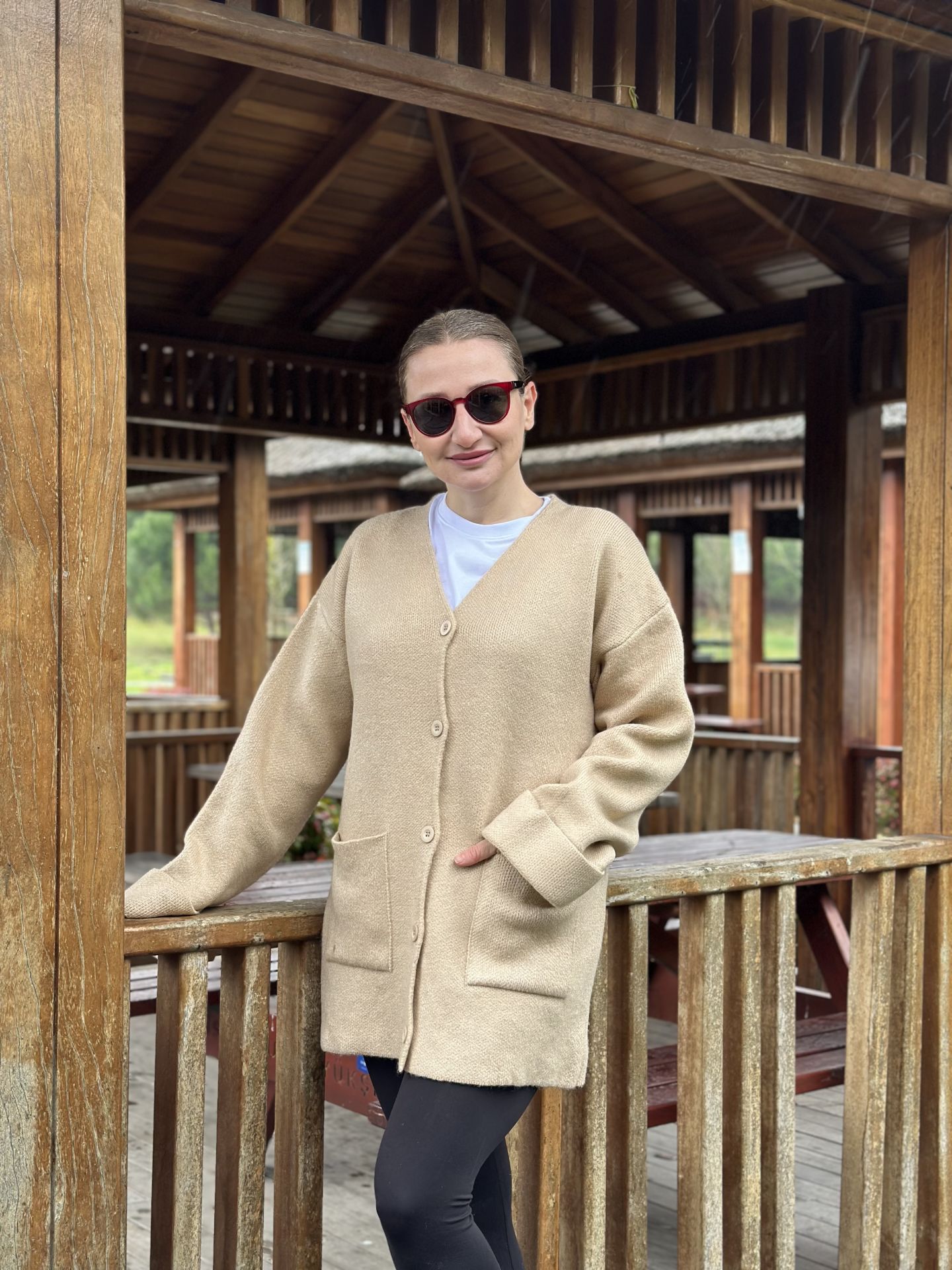 Zara Model Camel kalın hırka-ceket