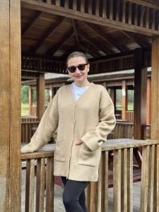 Zara Model Camel kalın hırka-ceket