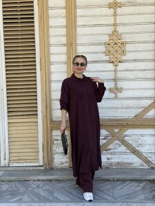 A.akay Premium Pamuk DORA Takım 6130 4 Beden - mürdüm