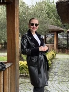 Premium ithal kürk detaylı Deri ceket