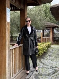 Premium ithal kürk detaylı Deri ceket